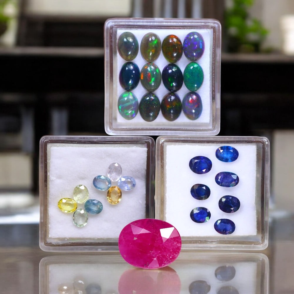 Blue Sapphire, Ruby, Welo Black Opal & Fancy Color Sapphire (1 of 1)