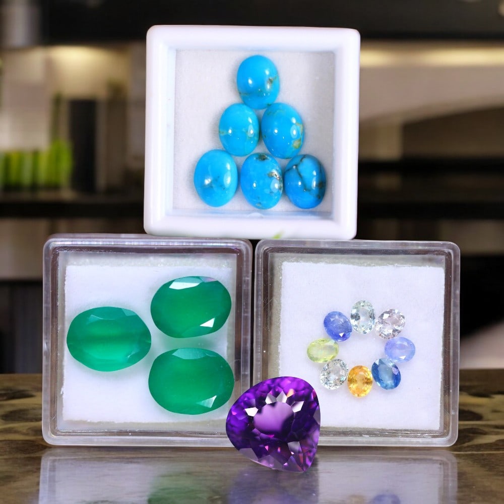 Amethyst, Turquoise, Fancy Sapphire & Onyx (1 of 1)