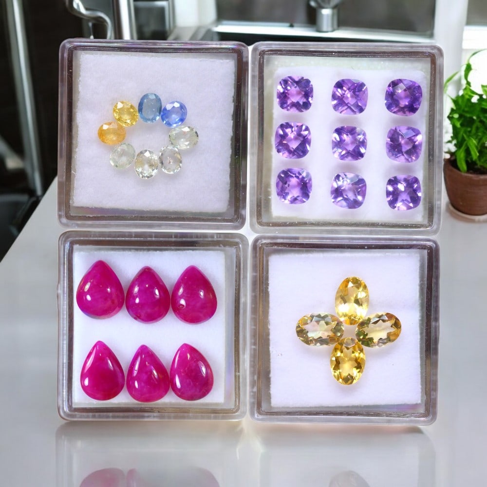 Citrine, Fancy Sapphire, Ruby & Amethyst (1 of 1)