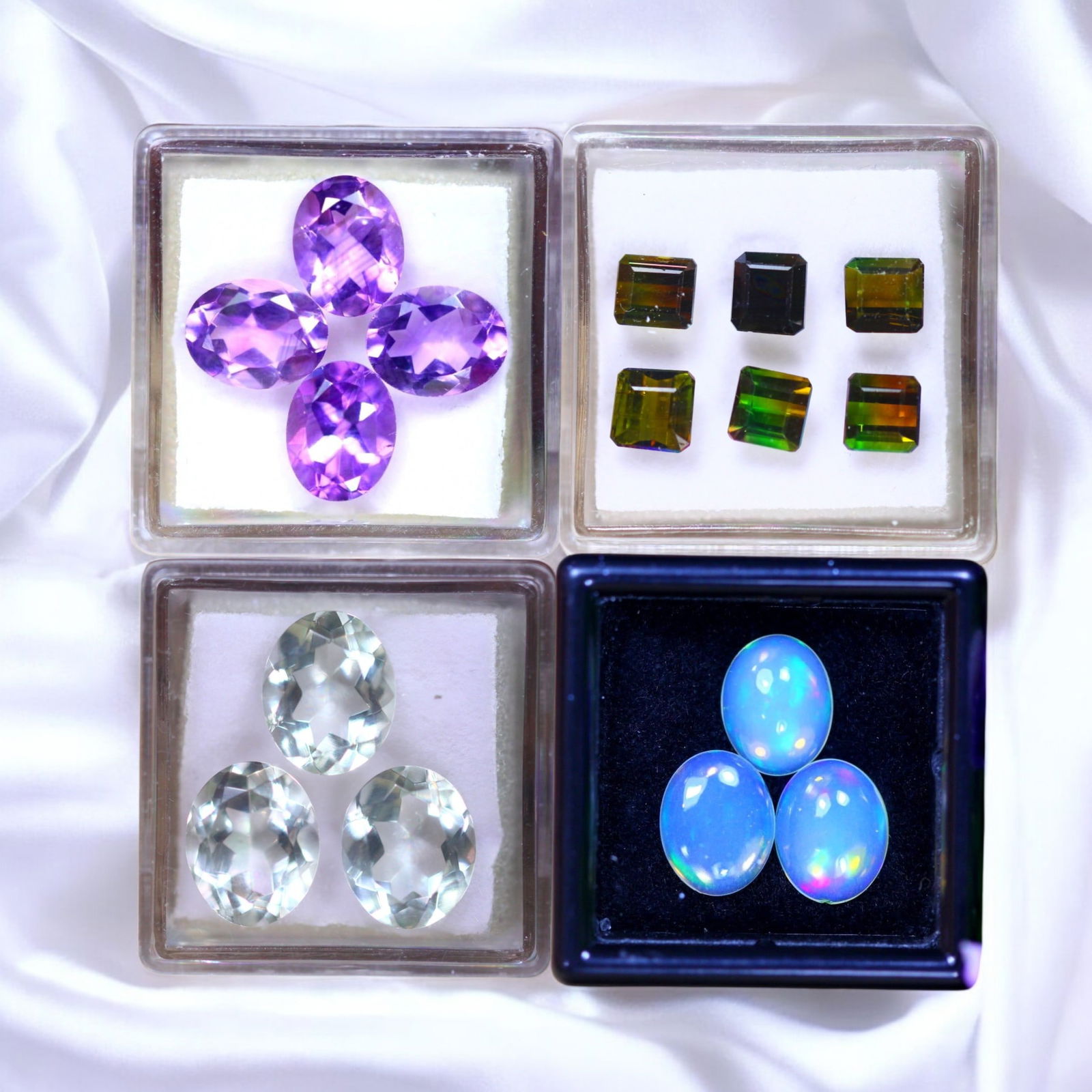 Tourmaline, Green Amethyst, Welo Opal & Amethyst (1 of 1)