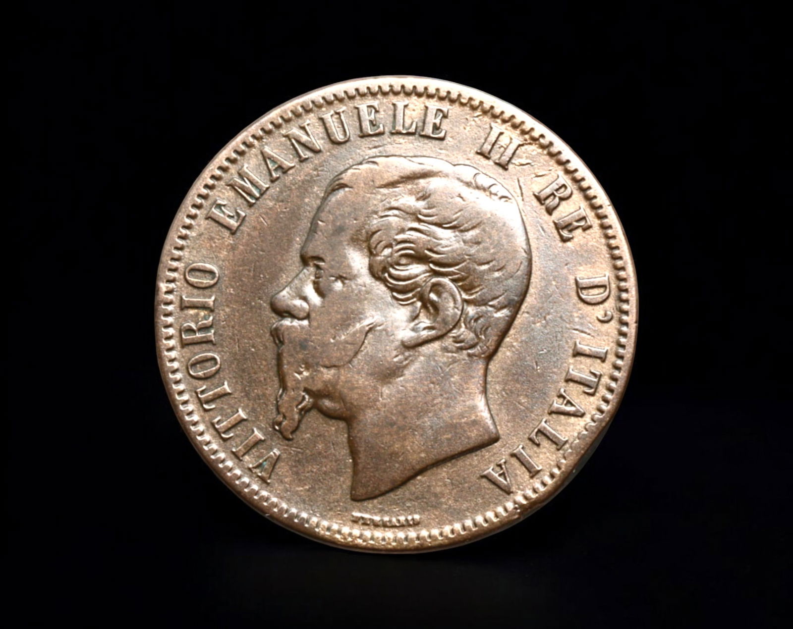 ITALY: Vittorio Emanuele II - 10 Centesimi, 1863, Copper (1 of 2)