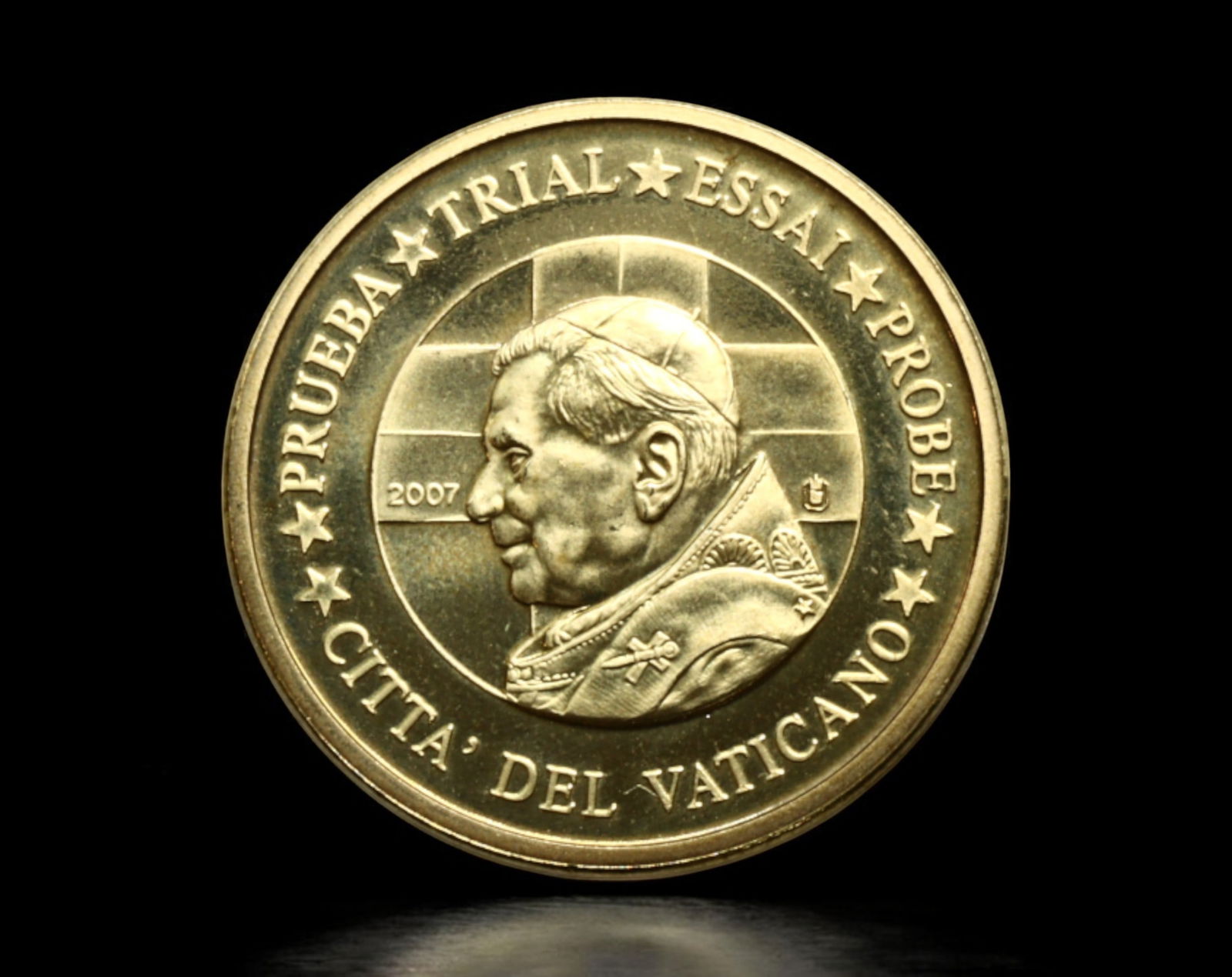 VATICAN CITY: Pope Benedict XVI Trial Coin - 10 Specimen, 2007 (1 of 3)