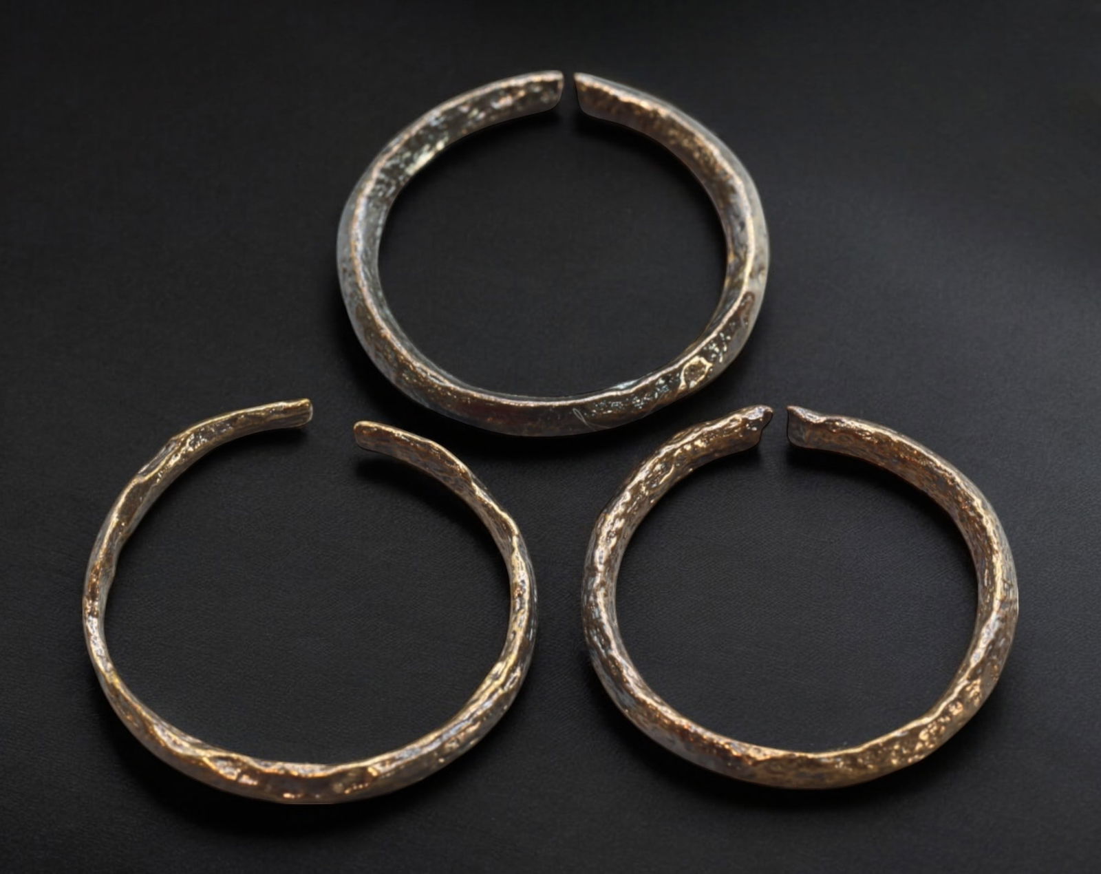 VIKING AGE: Bronze Proto Ring Money - 8th-10th Century, Set of Three (1 of 2)