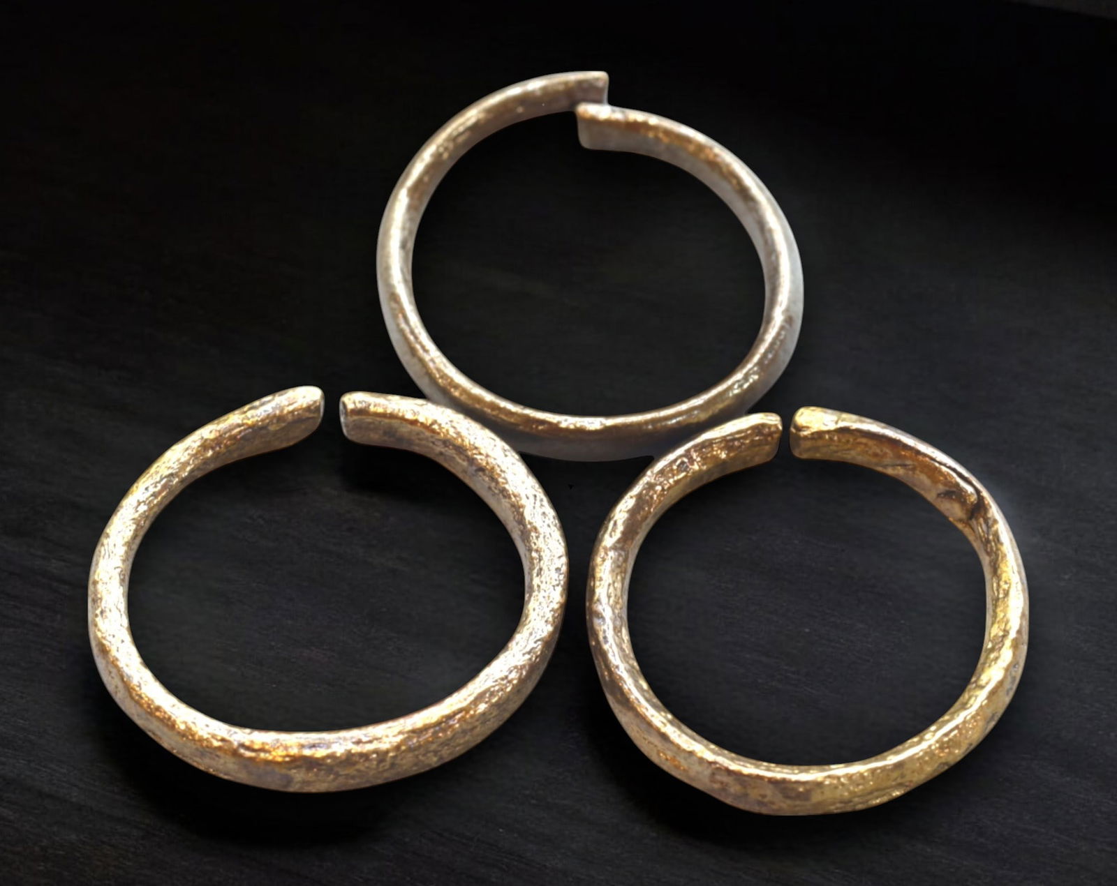 VIKING AGE: Bronze Proto Ring Money - 8th-10th Century, Set of Three (1 of 2)