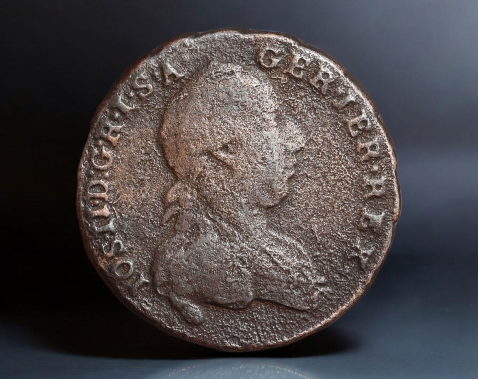 AUSTRIA: Joseph II (as Co-Regent) - Copper 1 Kreuzer Coin, 1773 S (Schmollnitz Mint) (1 of 3)