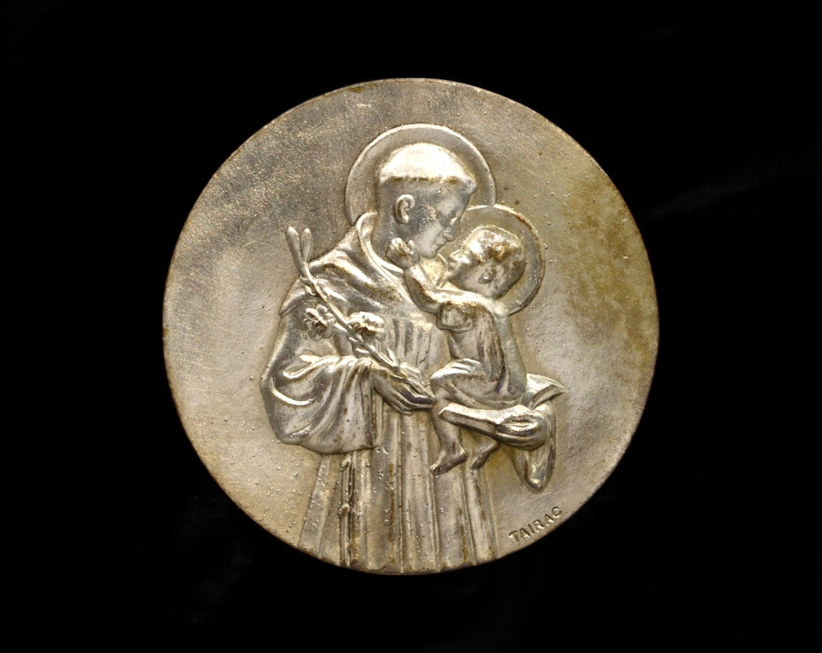 FRANCE: Saint Anthony of Padua Plaque - Devotion, Circa 1950 (1 of 2)