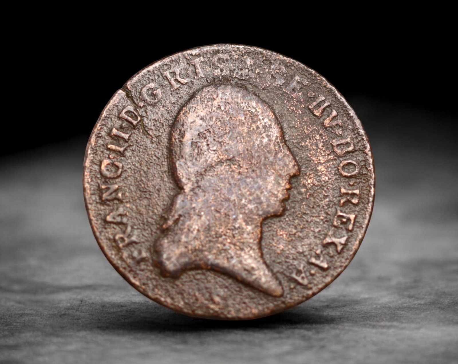 HOLY ROMAN EMPIRE: Franz II - Copper 1 Kreuzer, 1800, 23mm, 3.8g: Struck in the final years of the Holy Roman Empire, this copper 1 Kreuzer issued under Emperor Franz II in 1800 captures a pivotal moment in European history. The obverse displays a right-facing bust 