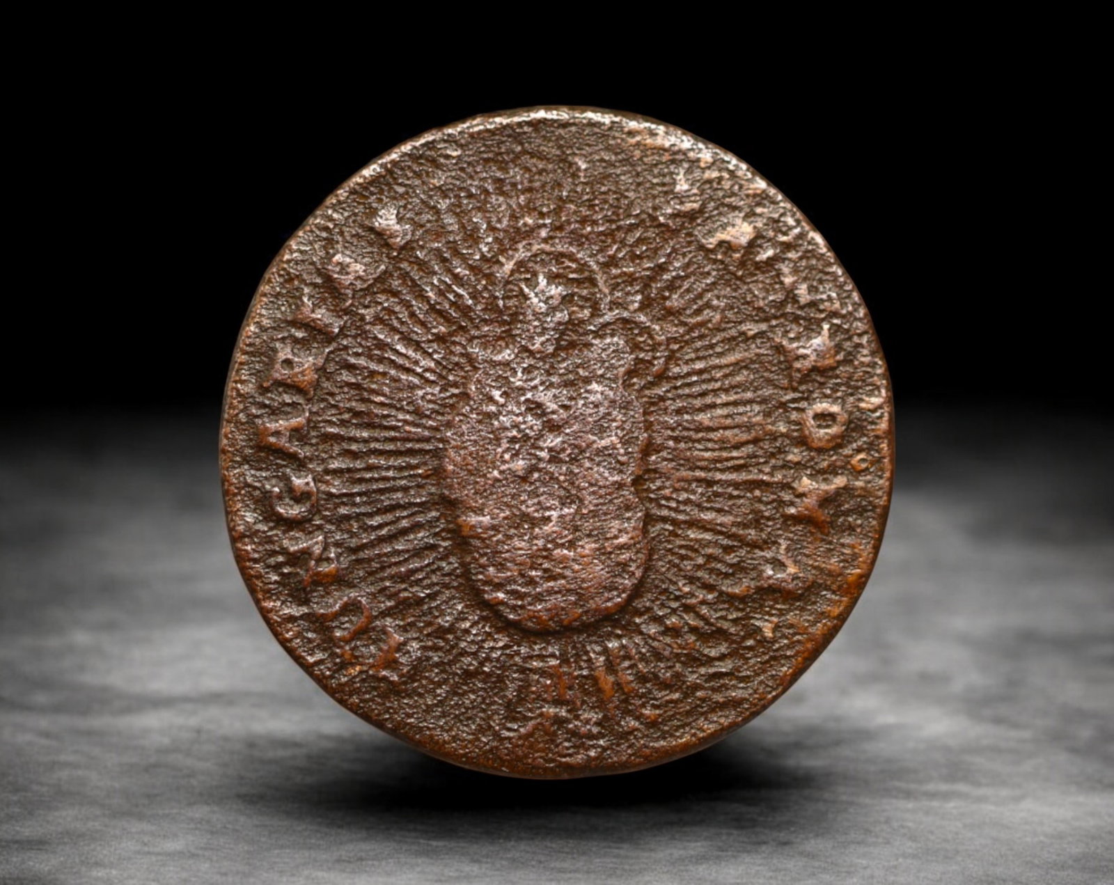 HUNGARY: Maria Theresa - Copper 1 Denar, 1763: Issued during the reign of Maria Theresa, this Hungarian copper 1 Denar from 1763 offers a poignant glimpse into the Habsburg monetary system of the mid-18th century. The obverse features the radiant 