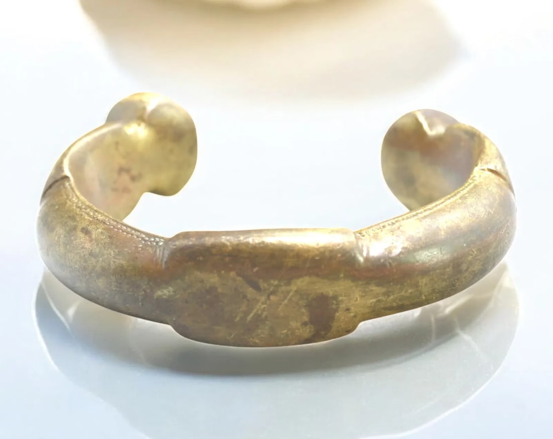 WEST AFRICA: Large Bronze Manilla - Trade Currency Bracelet, 19th-20th Century (1 of 3)