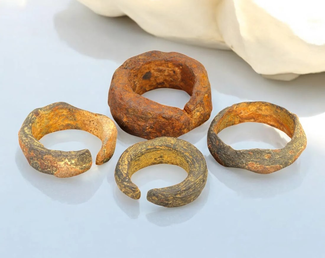 ANCIENT EUROPE: Set of Four Bronze and Iron Ring Money - Celtic, c. 5th-1st Century BCE (1 of 1)