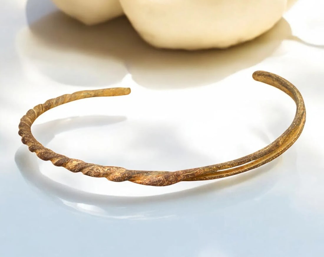 ANCIENT EUROPE: Twisted Bronze Neck Torc - Celtic, c. 5th-2nd Century BCE (1 of 3)