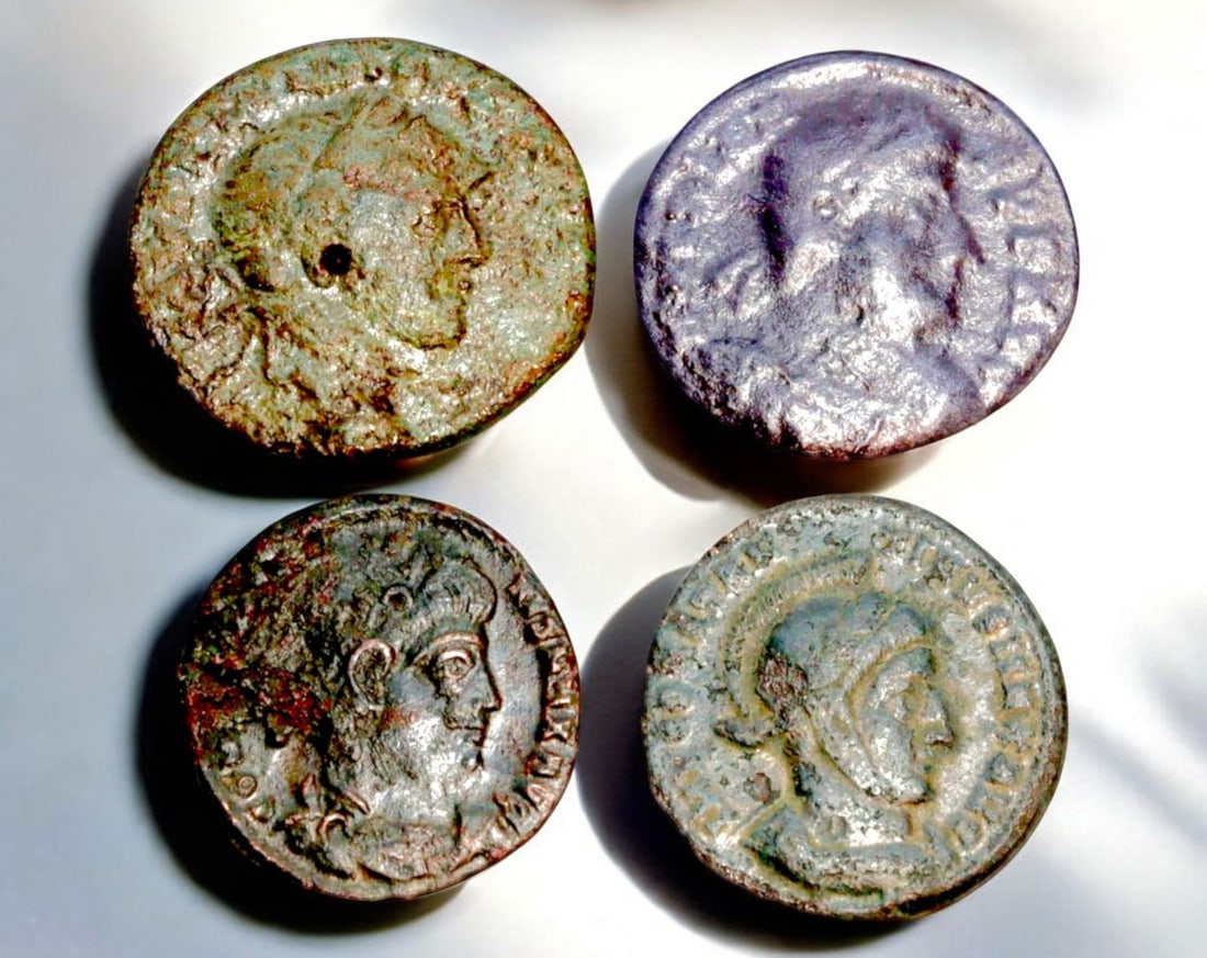 ROMAN EMPIRE: AE Coins - Bronze Coins, 16-18mm, 10.9g (Lot of 4) (1 of 3)