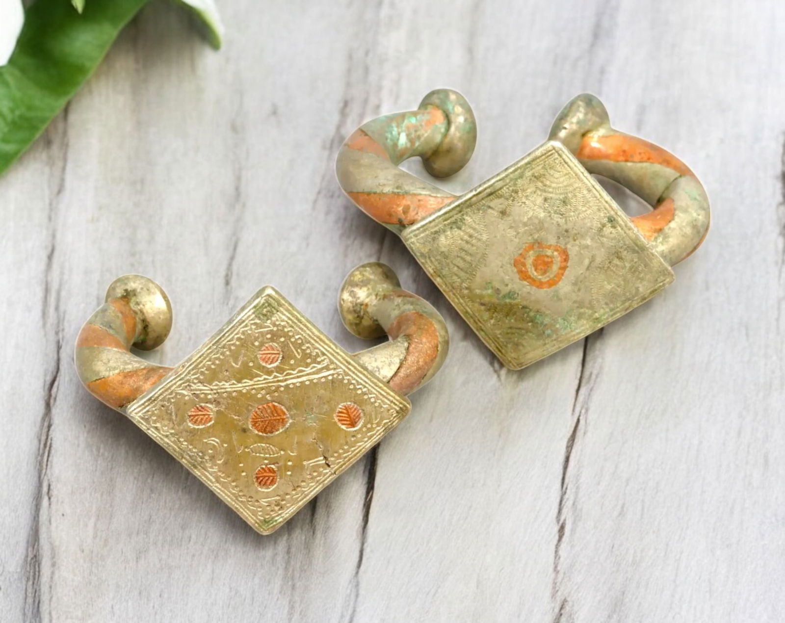 WEST AFRICA: Akan / Baule People - Twisted Copper Alloy Currency Bracelets, 19th-20th Century (1 of 2)