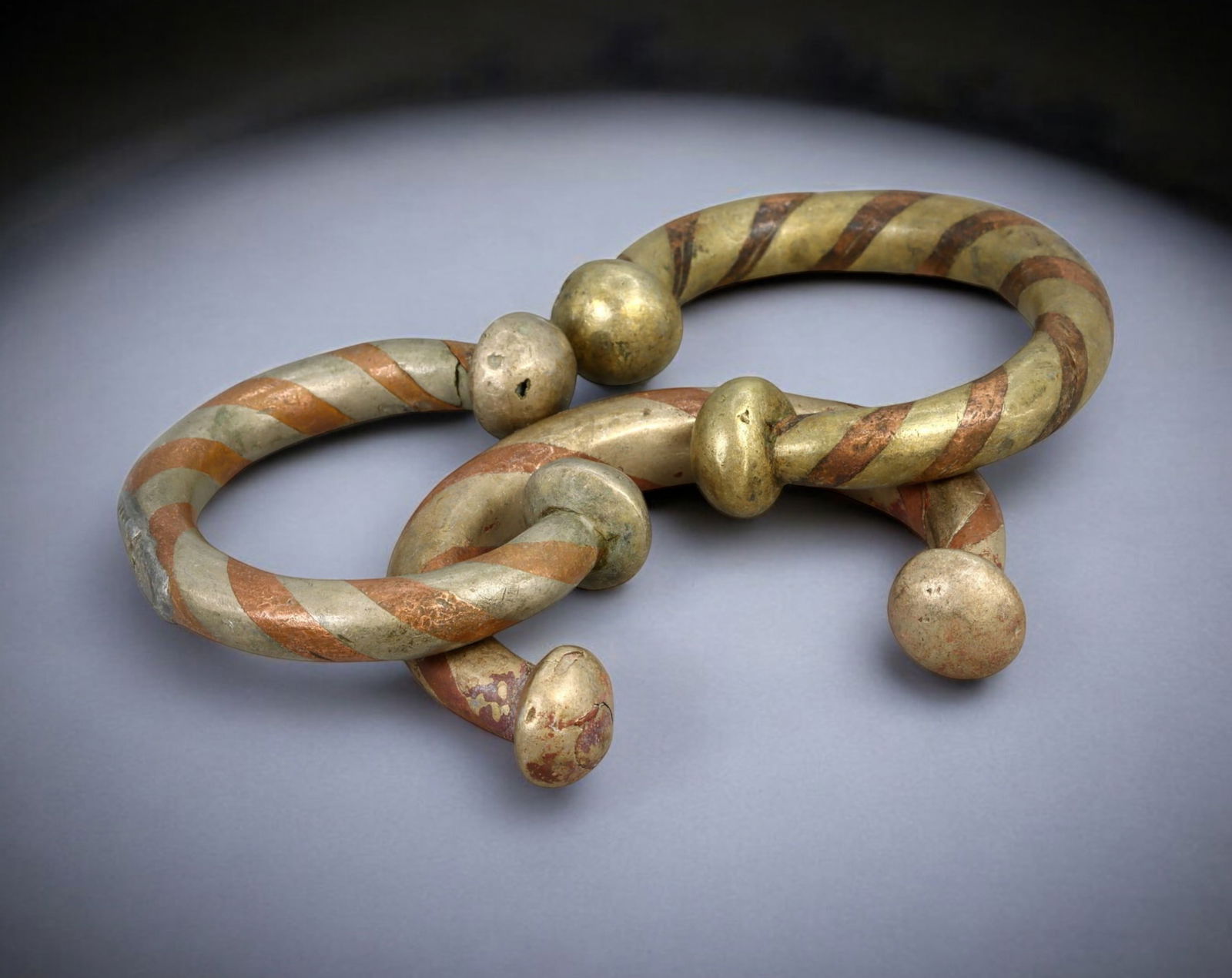 WEST AFRICA: Fulani / Tuareg People - Twisted Copper Alloy Currency Bracelets, 19th-20th Century (1 of 1)