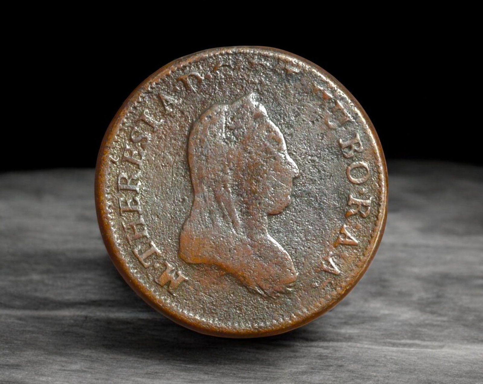 AUSTRIA: Maria Theresia - Copper 1 Kreuzer Coin, 1780 K (Kremnitz Mint), 25mm, 7g: Issued in the final year of Maria Theresia's reign, this copper 1 Kreuzer Coin from 1780 is a late example of Habsburg small-denomination currency, struck at the Kremnitz Mint. The obverse features th