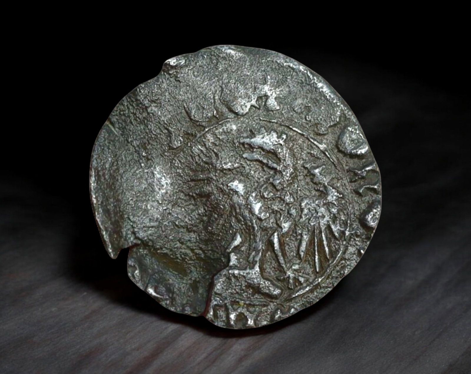 HUNGARY: Ladislaus V - Silver Denier Coin, 1442-1444 (16mm, 0.5g): Struck during the brief and tumultuous reign of Ladislaus V of Hungary, this silver denier represents a rare numismatic relic from the mid-15th century, a period of dynastic instability and Ottoman in