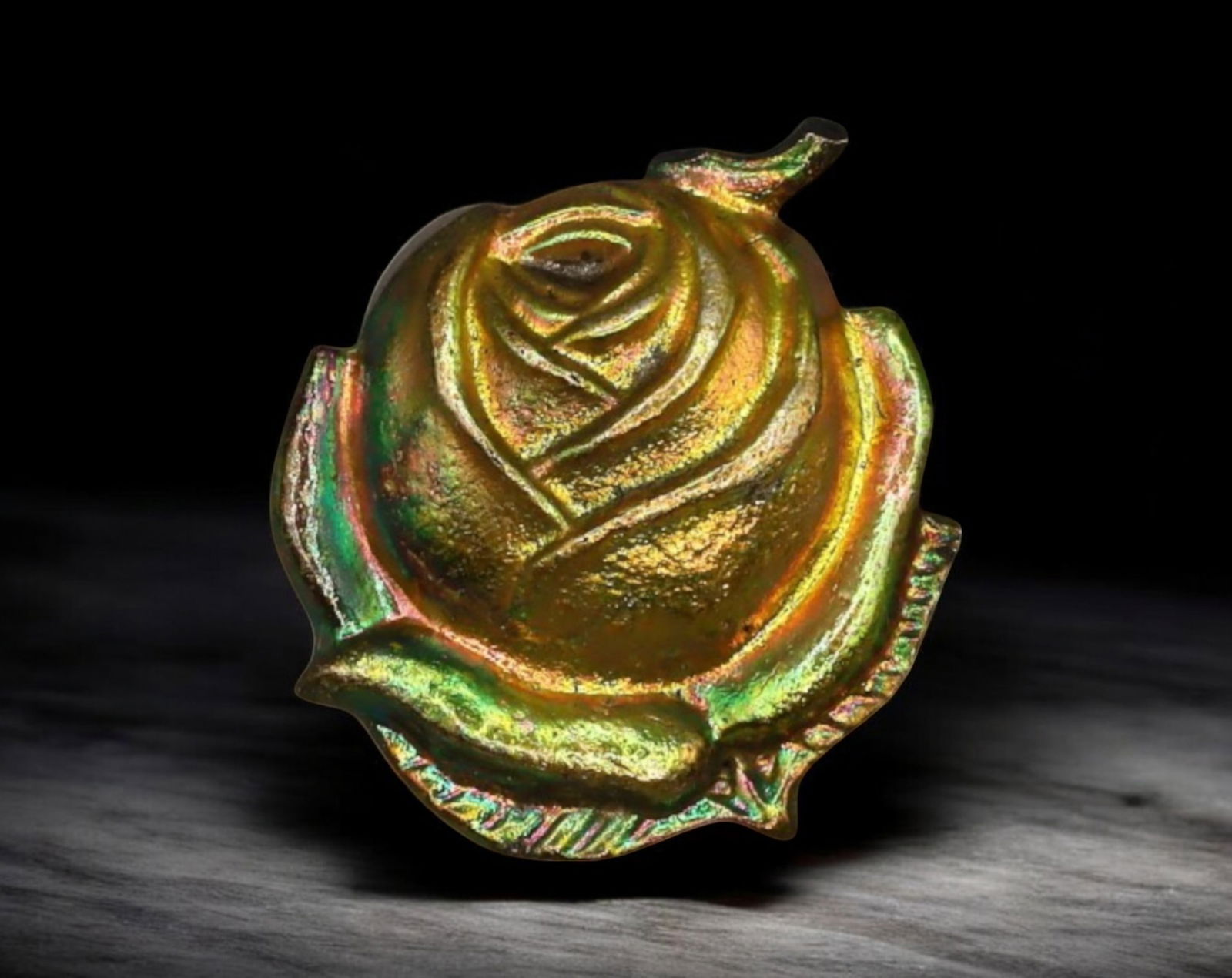 SPAIN: Montserrat Rose-Shaped Devotional Medal - 19th Century (1 of 2)