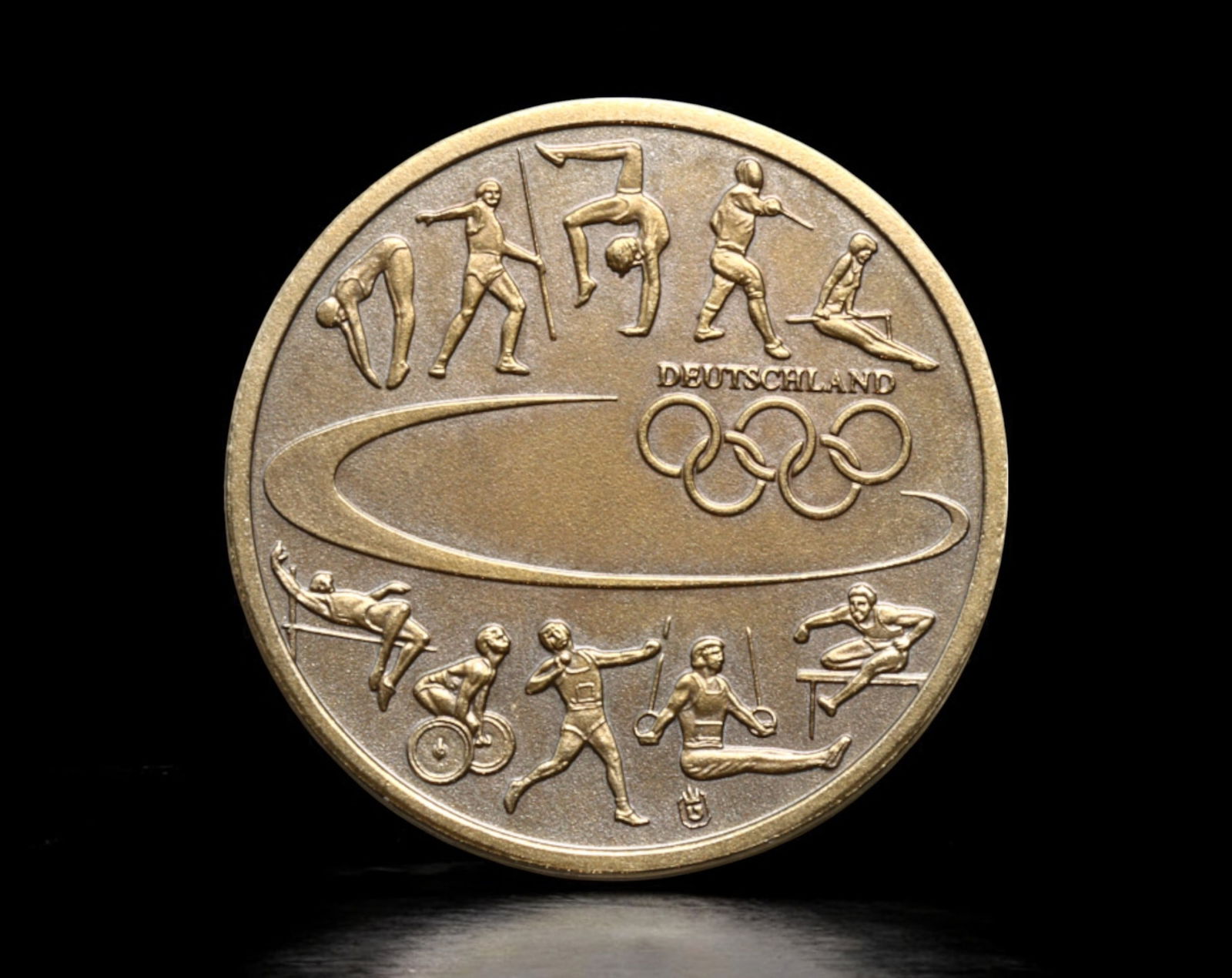 GERMANY: Olympic Games Commemorative Medal - Pierre de Coubertin, 1896-1996 (1 of 2)