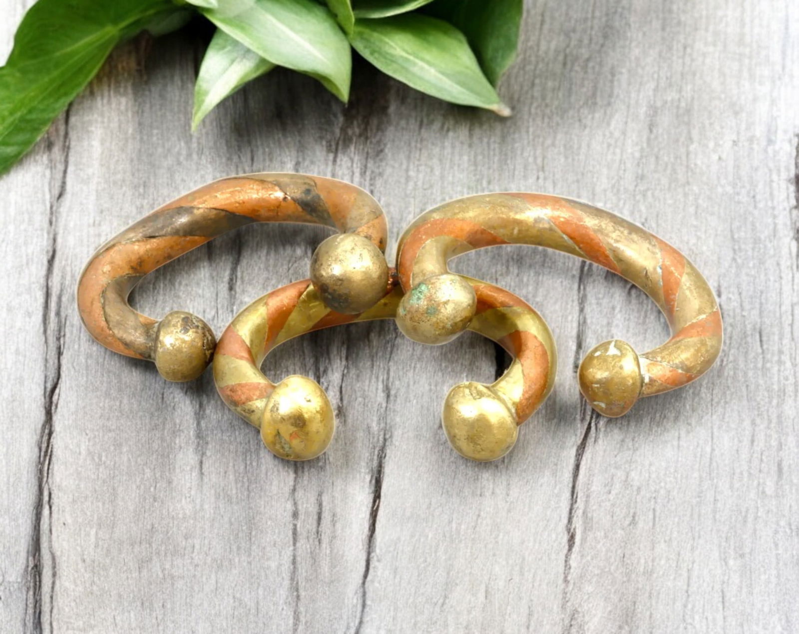 WEST AFRICA: Fulani / Tuareg People - Twisted Copper Alloy Currency Bracelets, 19th-20th Century (1 of 1)