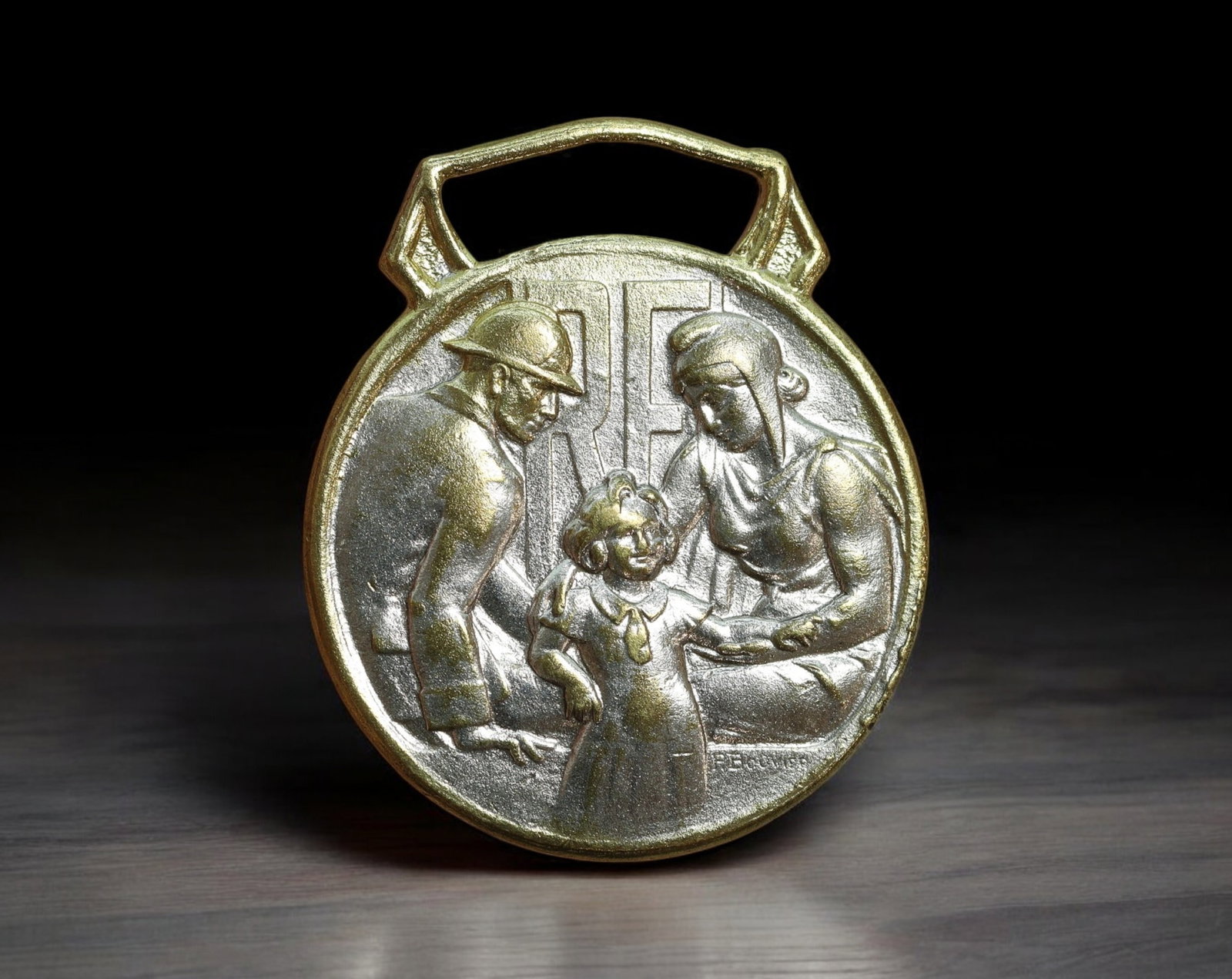 FRANCE: Third Republic - Brass Token, Oeuvre des Pupilles des Sapeurs-Pompiers, 1937 (24x29mm, 6.2g): Issued in 1937, this brass token commemorates the charitable association Oeuvre des Pupilles des Sapeurs-Pompiers de France-a support fund for the orphans and dependents of French firefighters. The ob