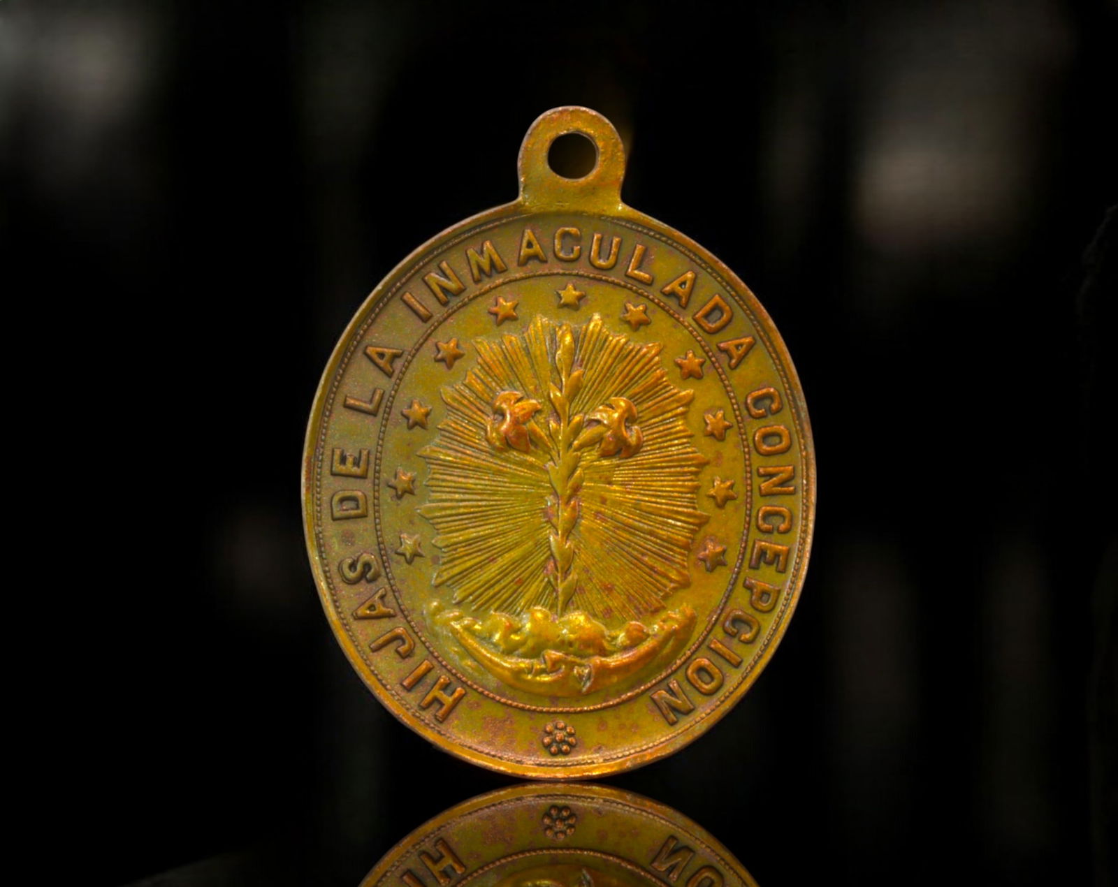 SPAIN: Daughters of the Immaculate Conception Medal - Bronze, 19th Century (1 of 2)