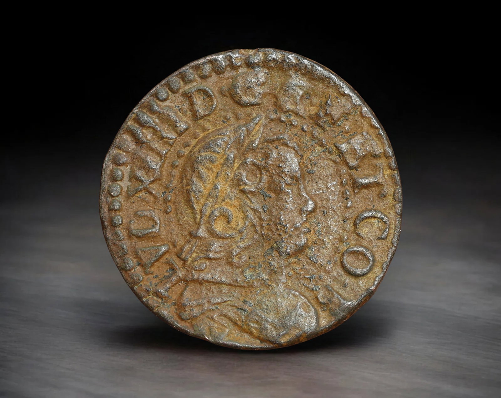 SPAIN: Catalonia (Barcelona) - Copper 1 Sise Coin, War of the Reapers, Louis XIV, 1645 (21mm, 3.2g): Struck in Barcelona in 1645 during the Guerra dels Segadors (War of the Reapers), this copper 1 Sisè coin was issued in the name of Louis XIV of France amidst Catalonia's revolt against the Spanish c