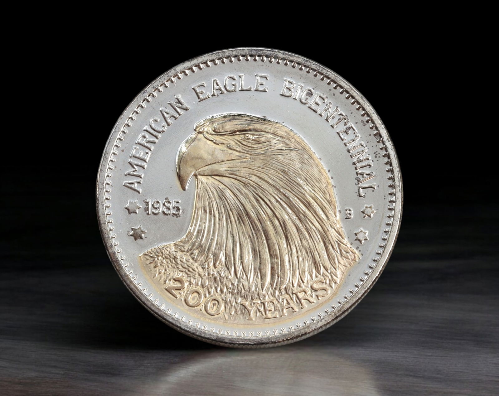 UNITED STATES: American Eagle - Silver Double Eagle Commemorative Coin, 1985 B (38mm, 26.7g) (1 of 2)