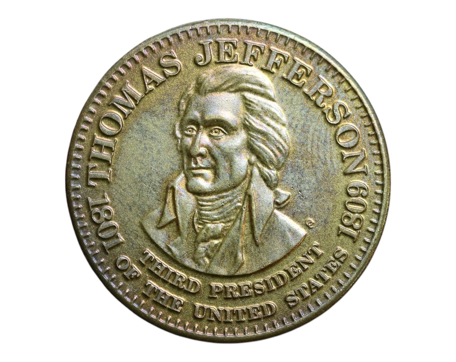 UNITED STATES: Thomas Jefferson - Third President Commemorative Coin, 1801-1809 (32mm) (1 of 3)