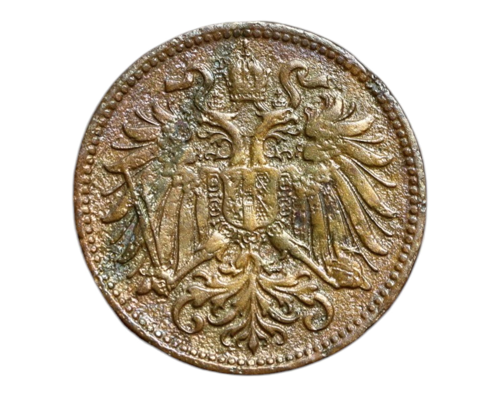 AUSTRIA: Franz Joseph I - Imperial Arms 2 Heller Coin, 1914 (19mm) (1 of 3)