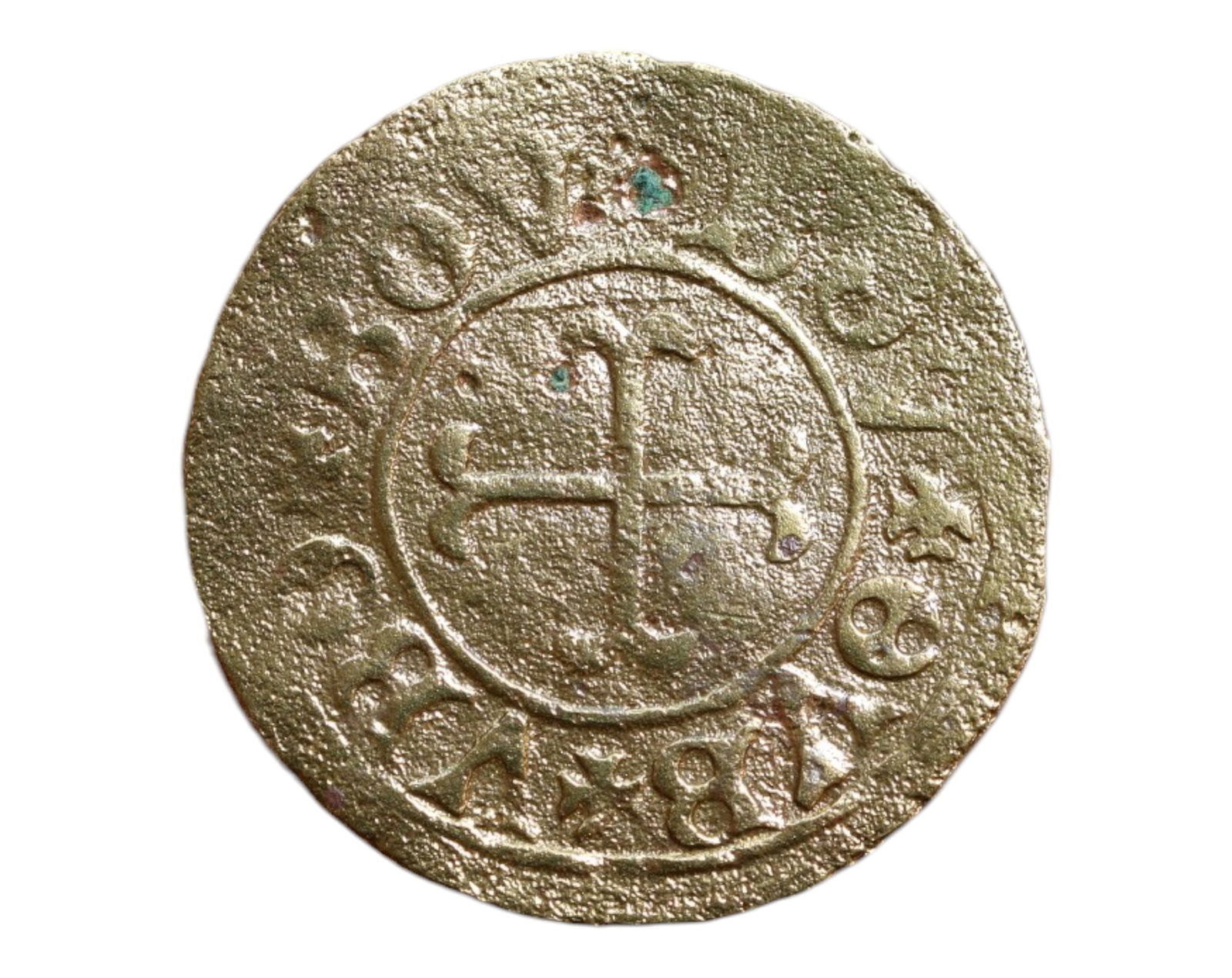 FRANCE: Henri III - Cross and Lily Feudal Billon Douzain Coin, 1581, 21mm (1 of 3)