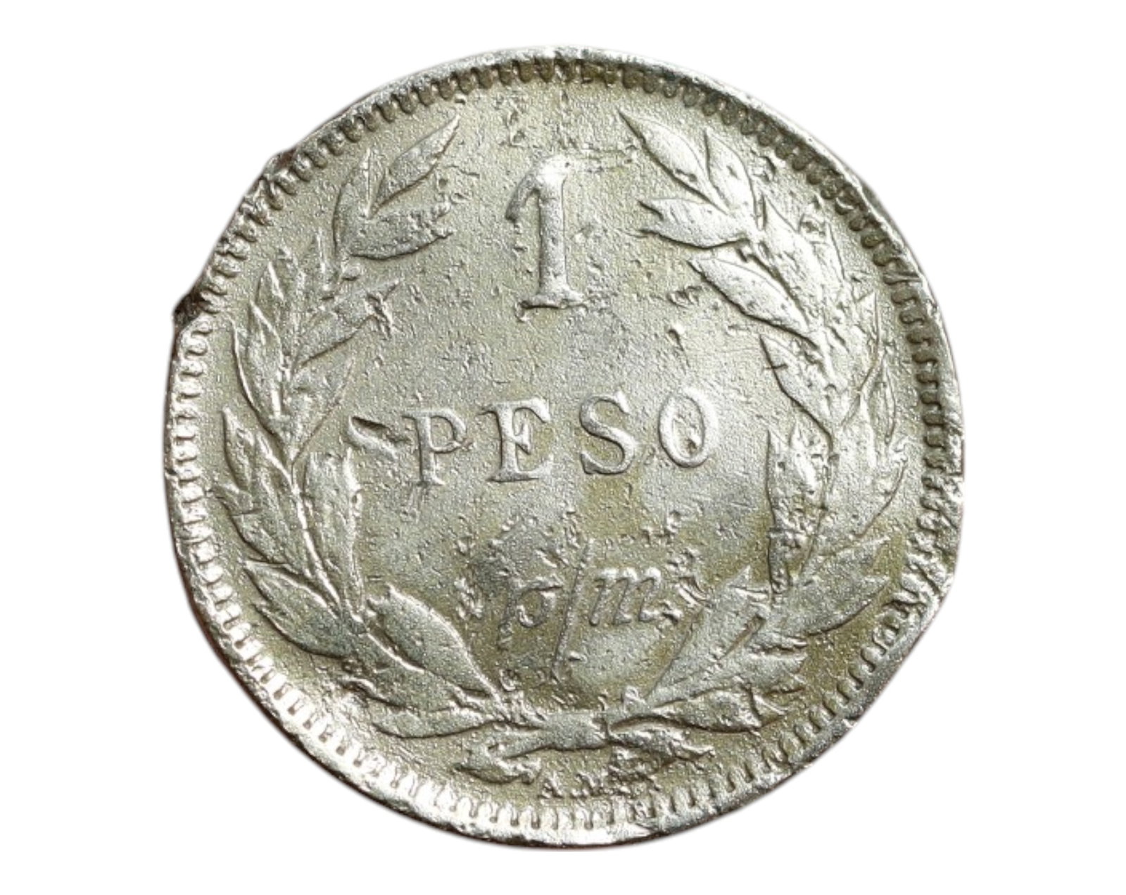 COLOMBIA: Republican Liberty - National Resurgence 1 Peso Coin, 1913 P/M, 17mm: Struck during a transformative period of national rebuilding, this 1913 Colombian 1 Peso coin embodies the ideals of liberty and resilience. The obverse features a classical allegory of Liberty, her g