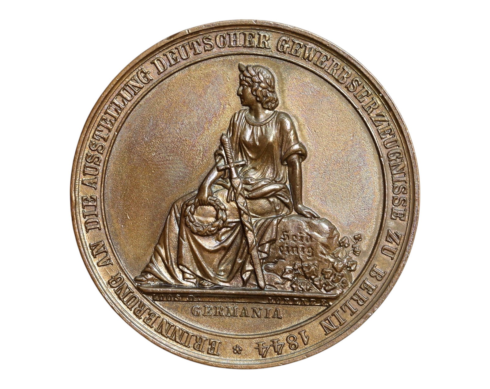 GERMANY: Industrial Exhibition - Berlin Commemorative Medal, 1844 (45mm, 49g) (1 of 3)