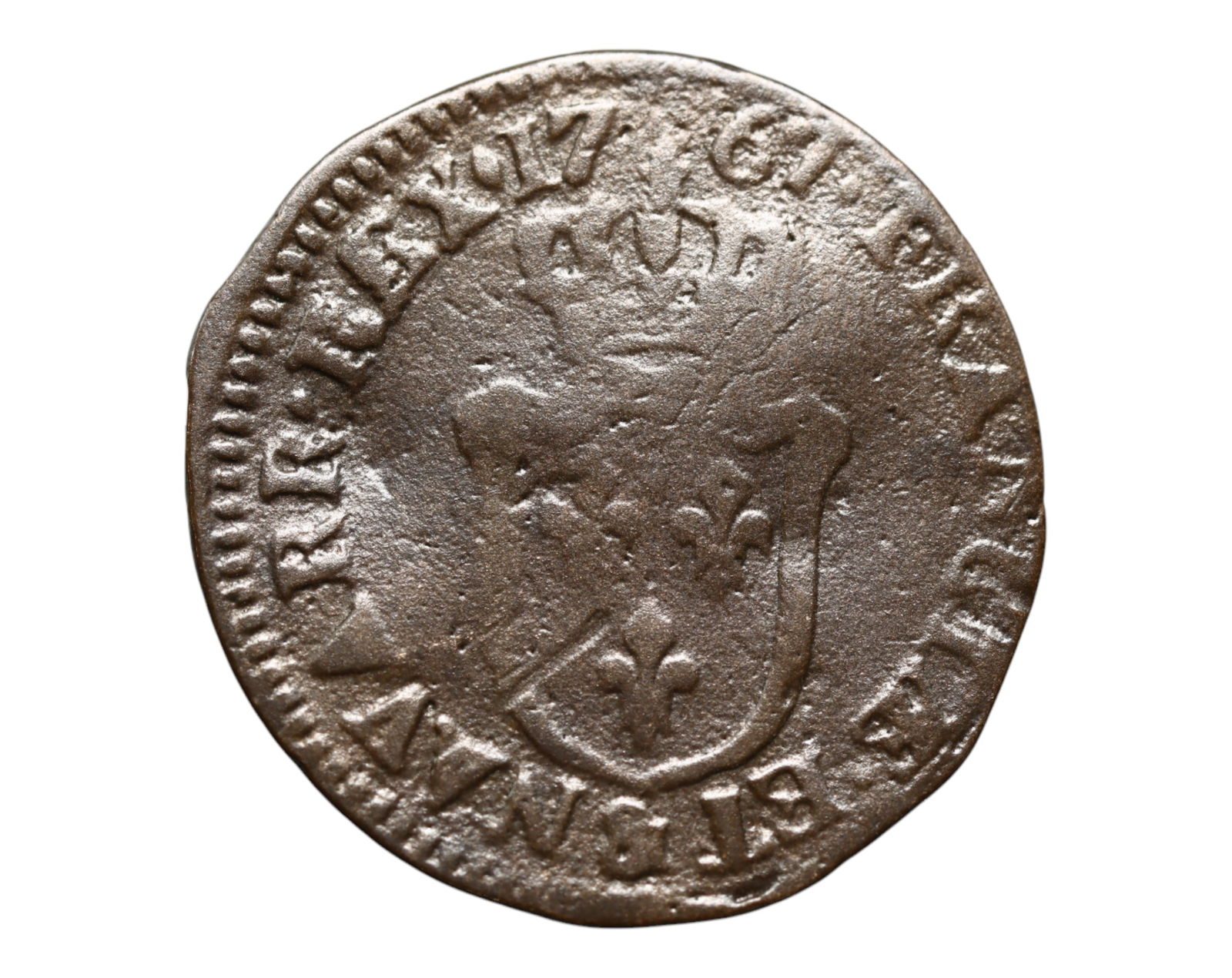 FRANCE: King Louis XV - Royal Sovereignty Sol Coin, 1767 A Aix Mint, 25.4mm (1 of 3)