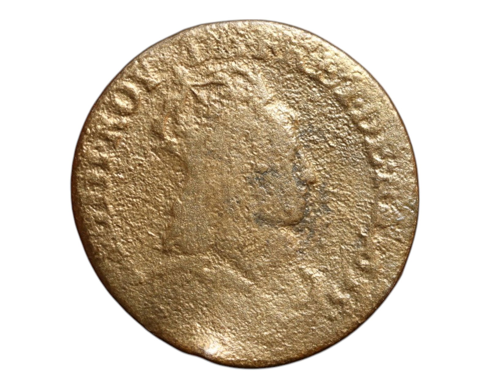 FRANCE: King Louis XIV - Sovereign Authority Copper Liard Coin, circa 17th Century, 21mm (1 of 3)