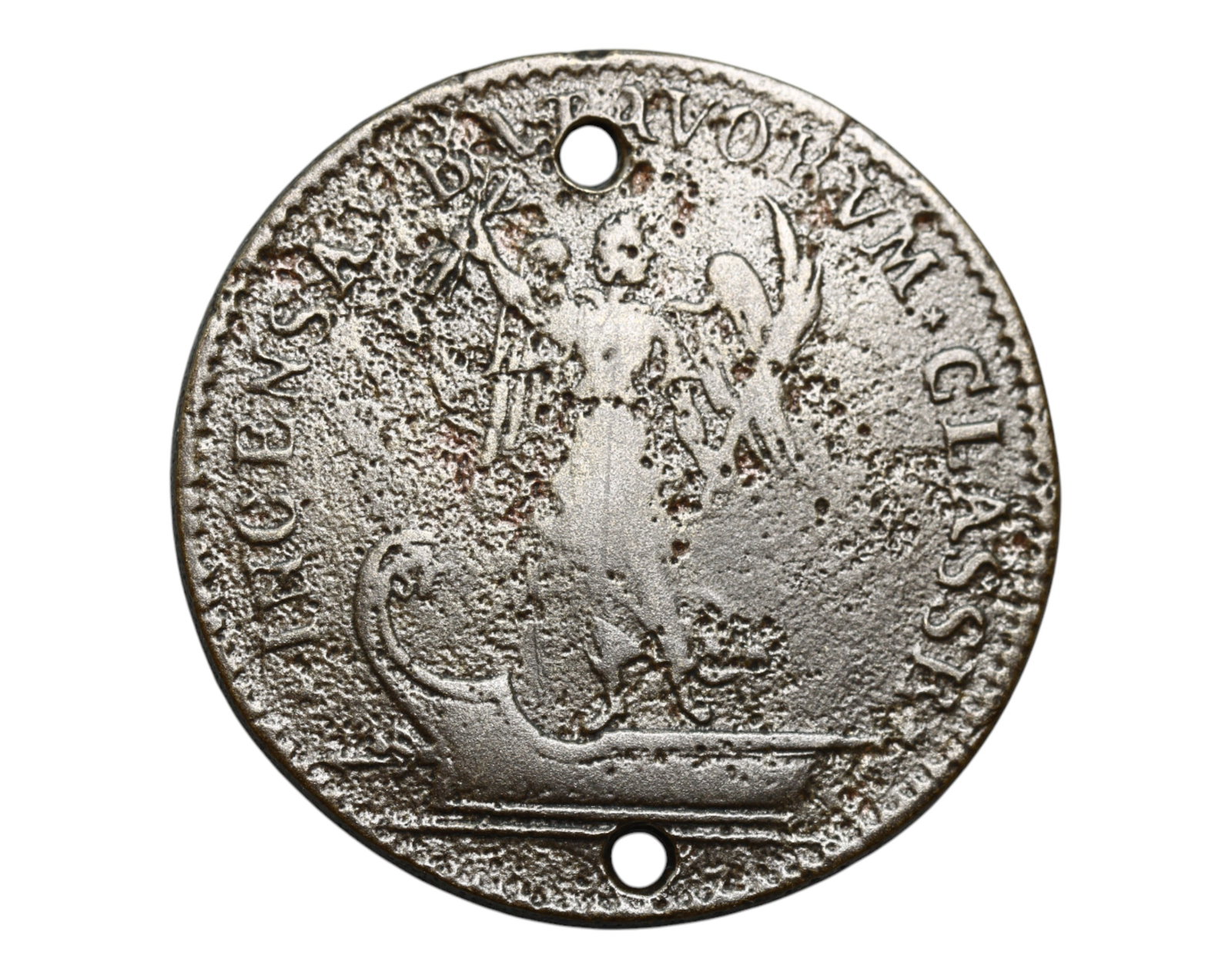 FRANCE: Louis XIV - Victory Over the Dutch Fleet Naval Medal, circa 1672, 25mm: Struck during the aggressive campaigns of the Franco-Dutch War, this historic naval medal glorifies Louis XIV's strategic triumphs over the maritime power of the Netherlands. The obverse bears the pro