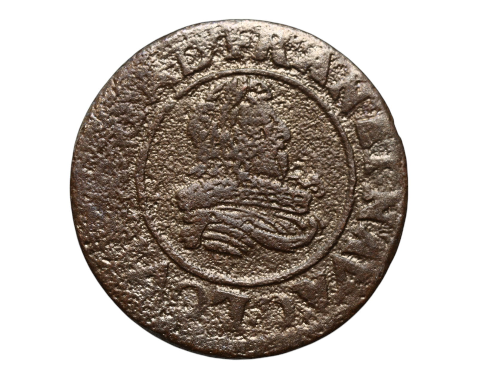 FRANCE: Henri III - Royal Authority Denier Tournois Coin, Paris Mint, ca. 1575-1589, 20.5mm (1 of 3)