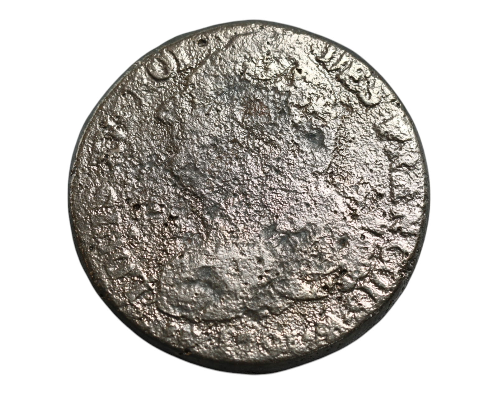 FRANCE: Revolutionary Liberty - Louis XVI Bell Metal 2 Sols Coin, 1792 M, 31mm (1 of 3)