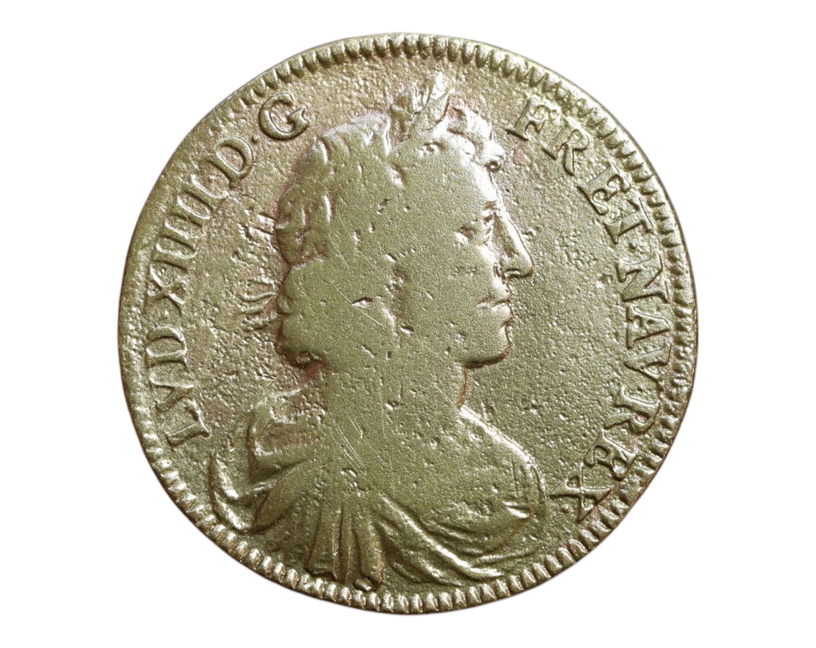 FRANCE: Louis XIV - Royal Passion Allegory Jeton, 1660, 27mm (1 of 3)