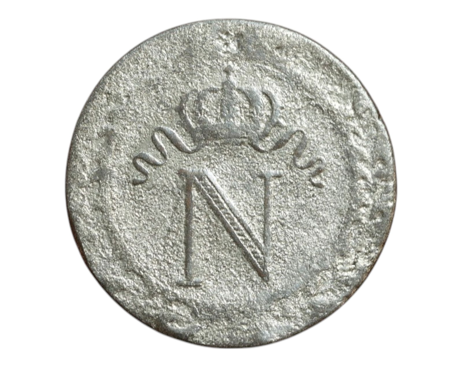 FRANCE: Napoleonic Empire - Crowned Monogram 10 Centimes Coin, 1808 A Paris Mint, 19mm (1 of 3)