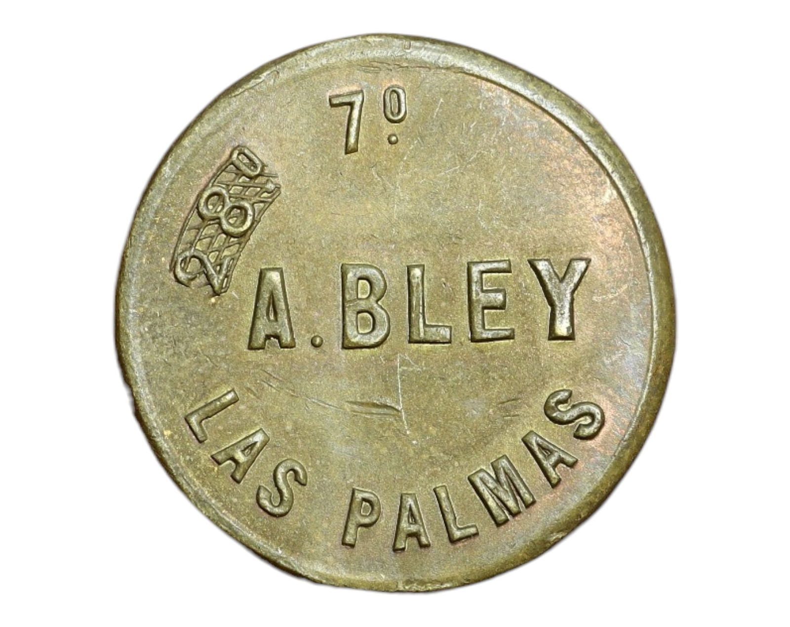 SPAIN: Las Palmas - A. Bley 5 Token, Commercial Gaming or Drink Token, c.20th Century (Approx. 22mm) (1 of 3)