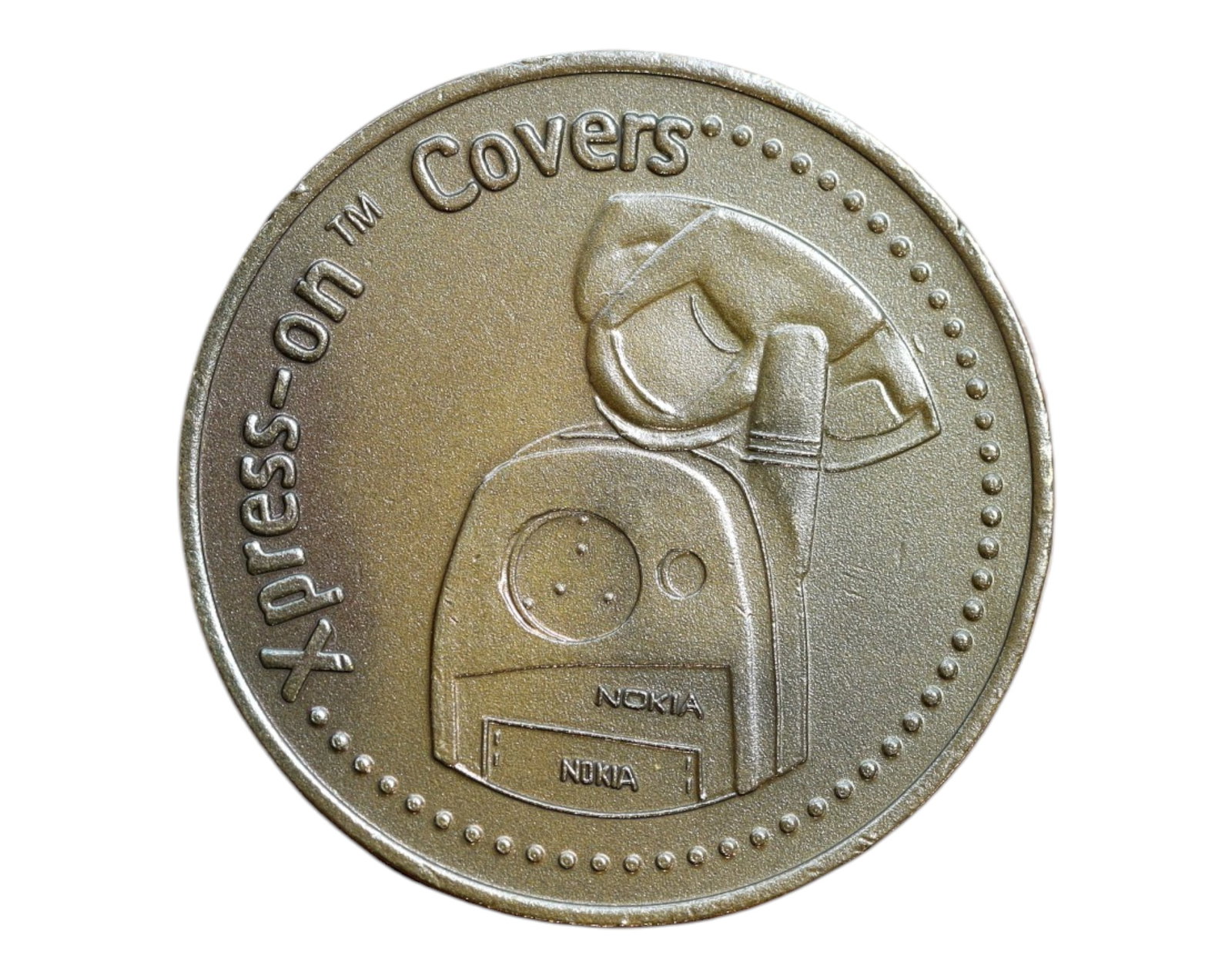 FINLAND: Mobile Revolution - Nokia 5110 Xpress-on Covers Promotional Coin, c.1998, 28mm: Issued during the late 1990s as a promotional token, this coin captures a defining moment in the digital era-the rise of customizable mobile technology. Featuring the Nokia 5110, one of the most iconi