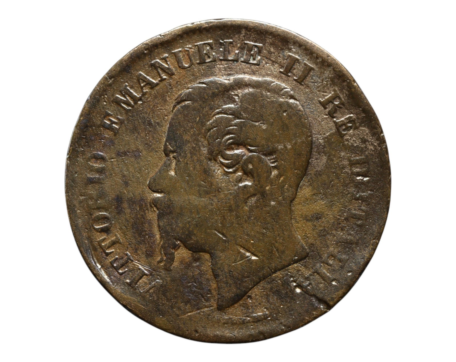 ITALY: Victor Emmanuel II - Unification Laurels 5 Centesimi Coin, 1862 N Naples Mint, 25mm (1 of 3)