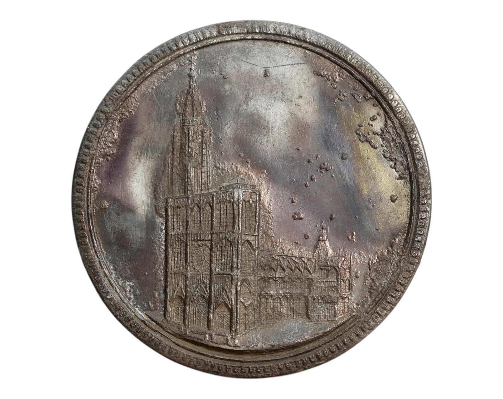 FRANCE: Strasbourg Cathedral - Gothic Spire Commemorative Medal, 1439 Reference, 54mm (1 of 3)