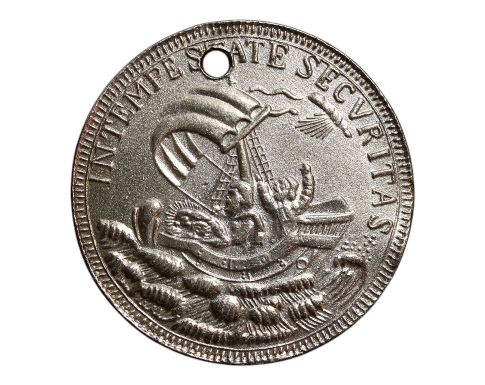 EUROPE: Saint George & Maritime Protection - Religious Devotional Medal, c.19th Century, 28mm (1 of 3)