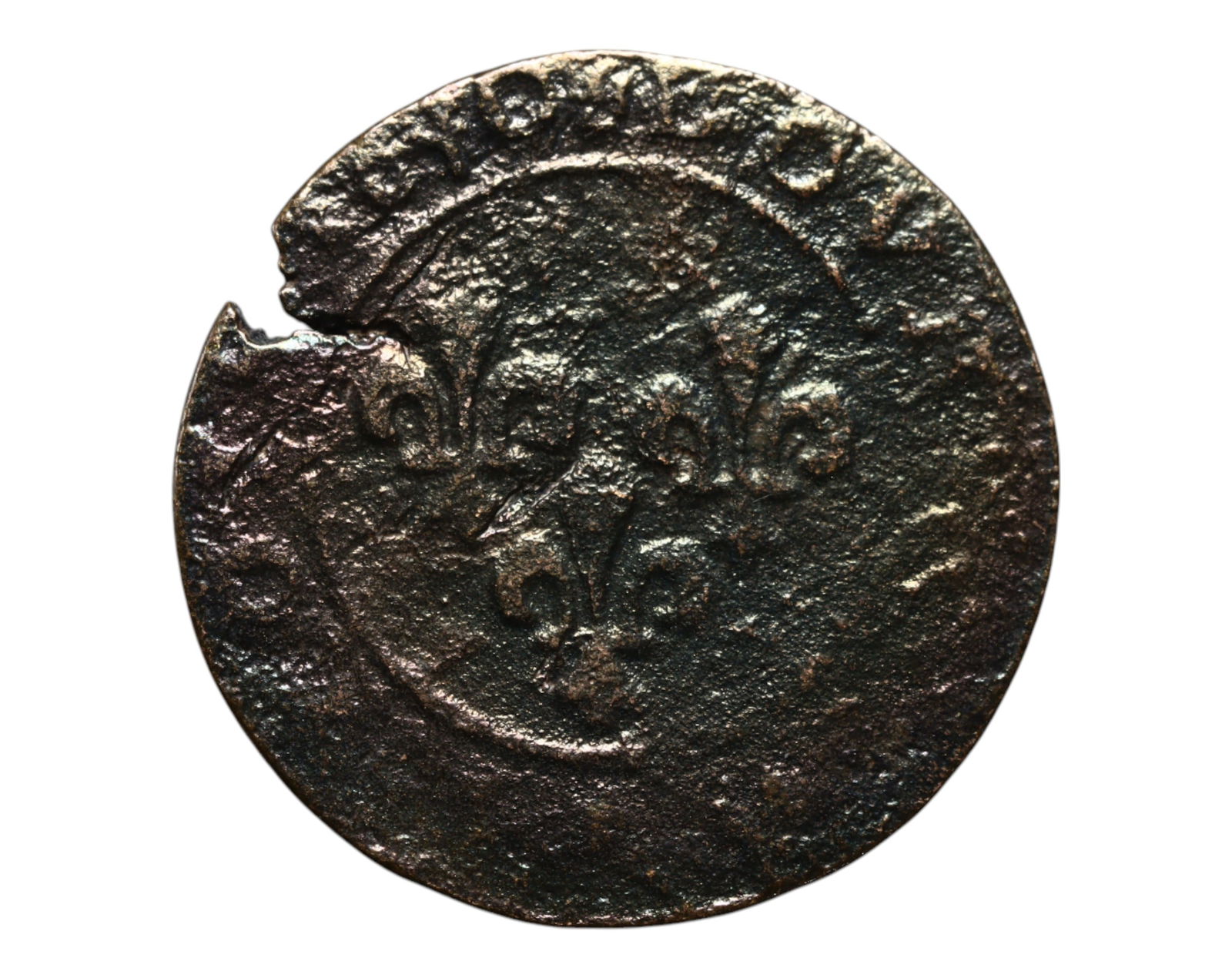 FRANCE: Louis XIII - Double Tournois 'TOVNOIS' Coin, 1638 A Paris Mint, 20mm (1 of 3)