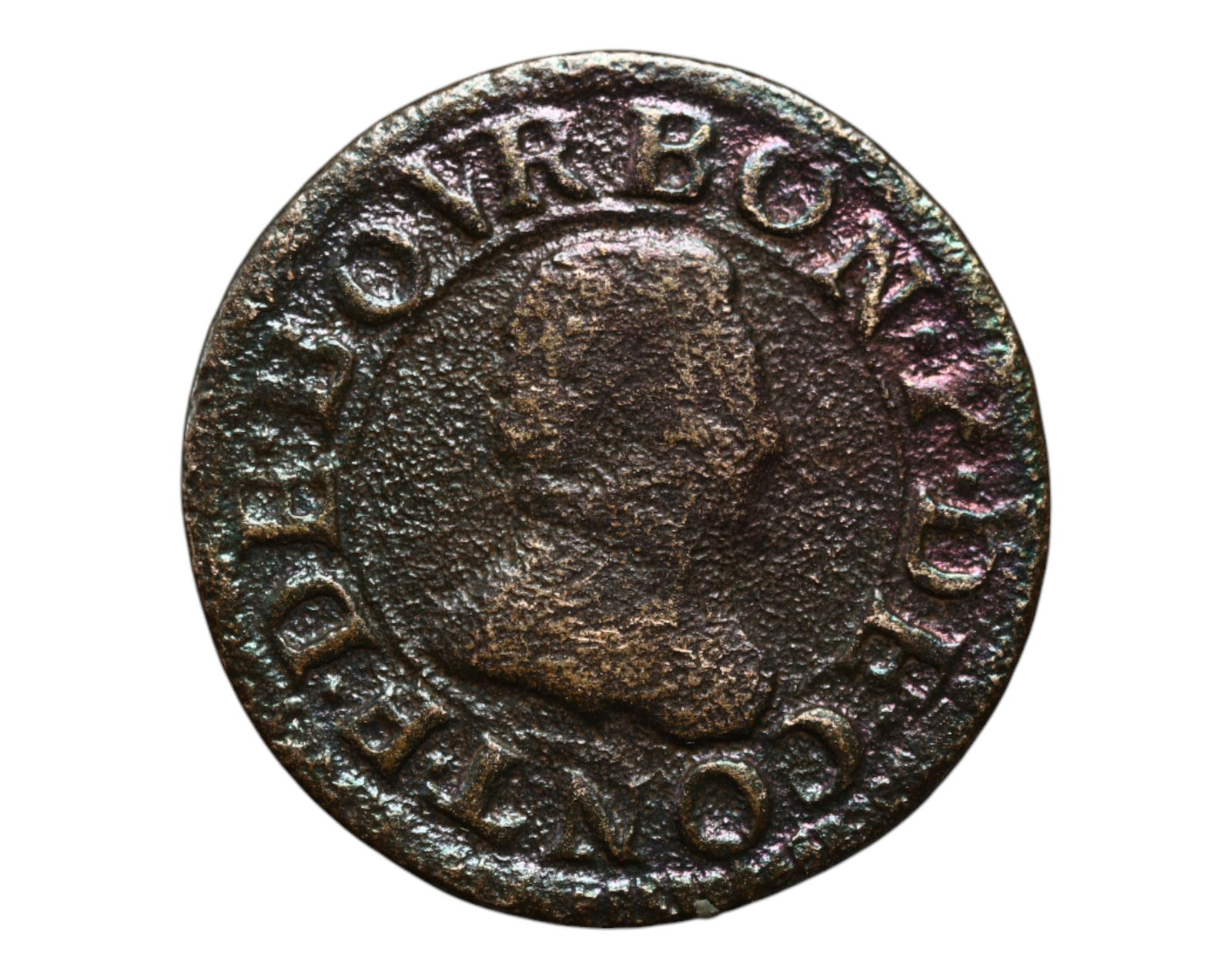 FRANCE: Bourbon Restoration - Double Tournois of de Conti, ca. 1610s, 19mm (1 of 3)