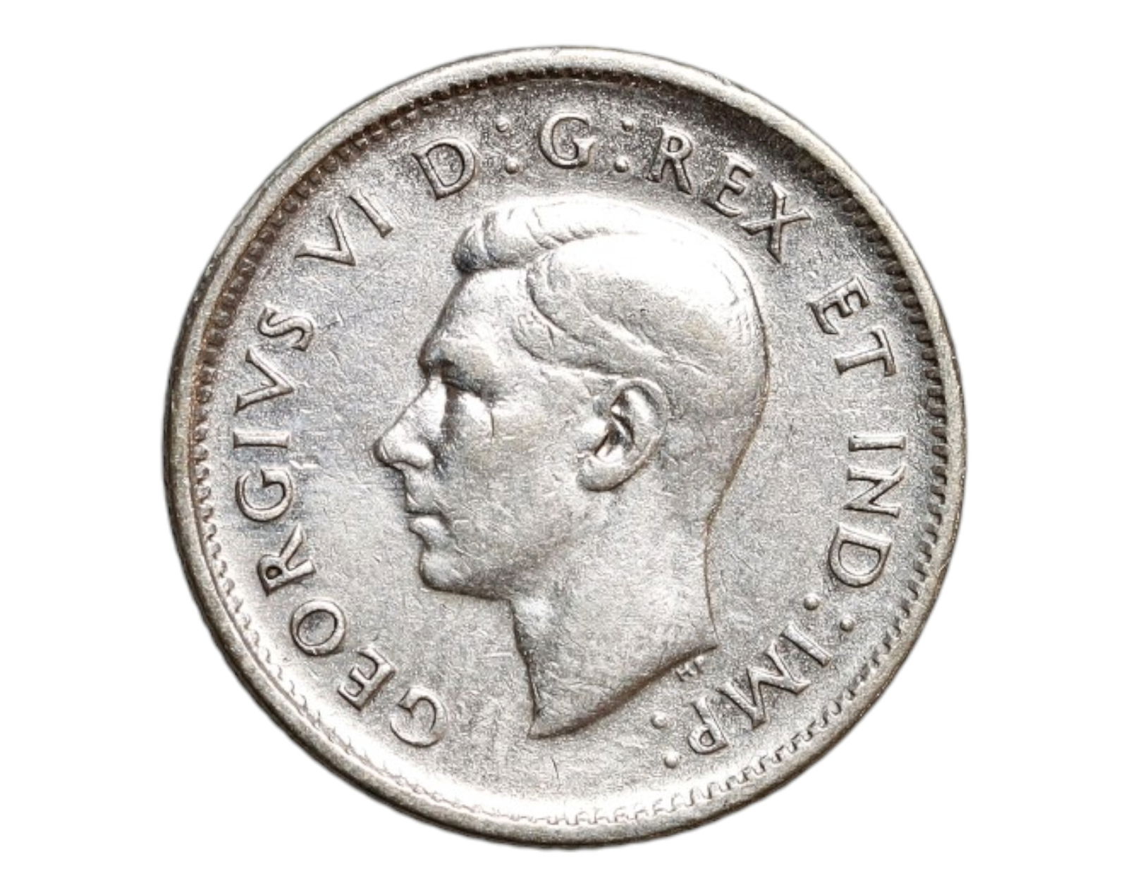 CANADA: Postwar Sovereignty - King George VI 'Maple Leaf' Silver 10 Cents Coin, 1947, 17mm (1 of 3)