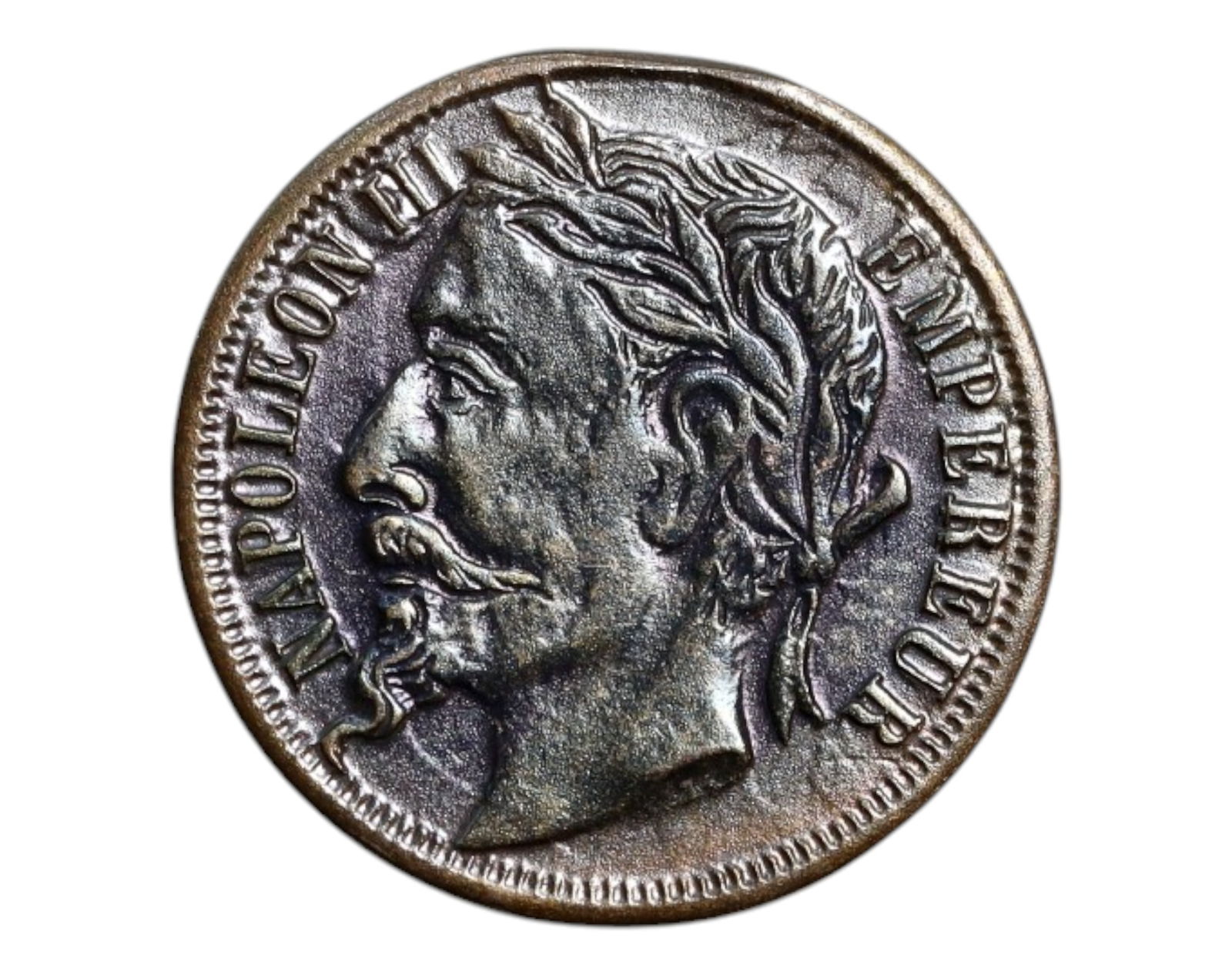 FRANCE: Second Empire - Napoleon III Laureate Portrait Coin, c.1853-1870, 18mm (1 of 3)