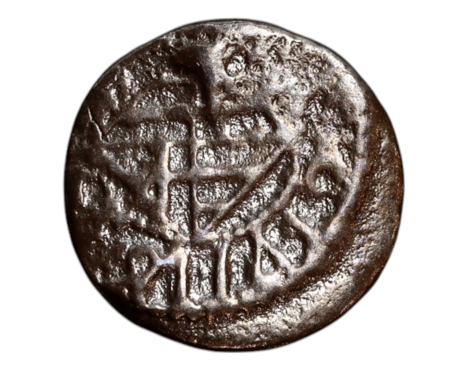 CATALONIA: Philip IV - City of Barcelona Ardite Coin, 1640, 16mm: Struck in the pivotal year of 1640 during the Catalan Revolt, this copper Ardite from Barcelona bears both political and geographic symbolism. The obverse presents a stylized left-facing bust flanked 