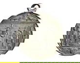 EGYPT: Revival of the Pharaohs - Neo-Egyptian Architectural Medallion, c.20th Century, 27mm